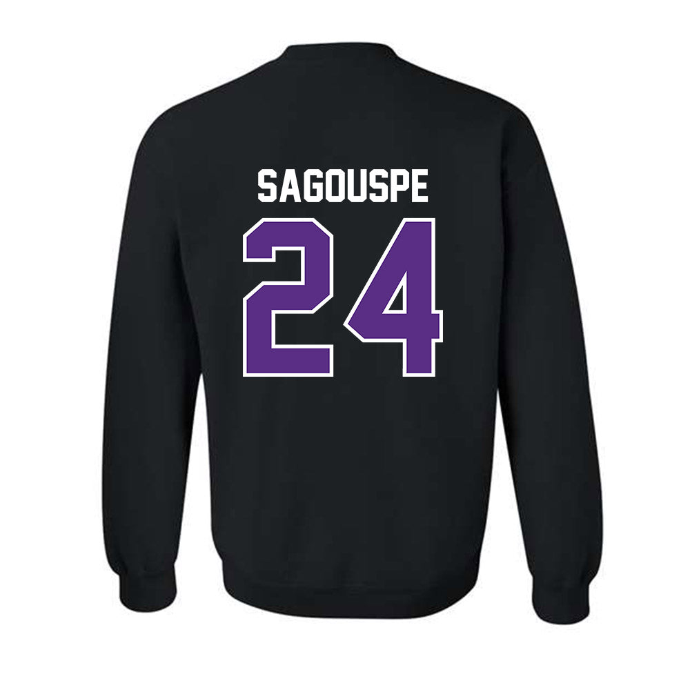 TCU - NCAA Baseball : Tanner Sagouspe - Sports Shersey Crewneck Sweatshirt-1