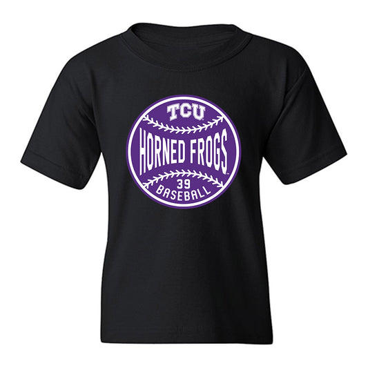 TCU - NCAA Baseball : Cole Eaton - Sports Shersey Youth T-Shirt-0