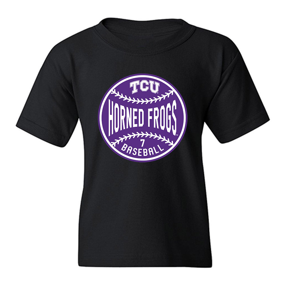 TCU - NCAA Baseball : Cole Cramer - Sports Shersey Youth T-Shirt-0