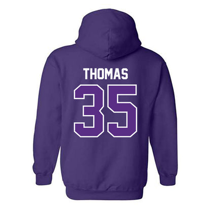TCU - NCAA Baseball : Ethan Thomas - Sports Shersey Hooded Sweatshirt-1