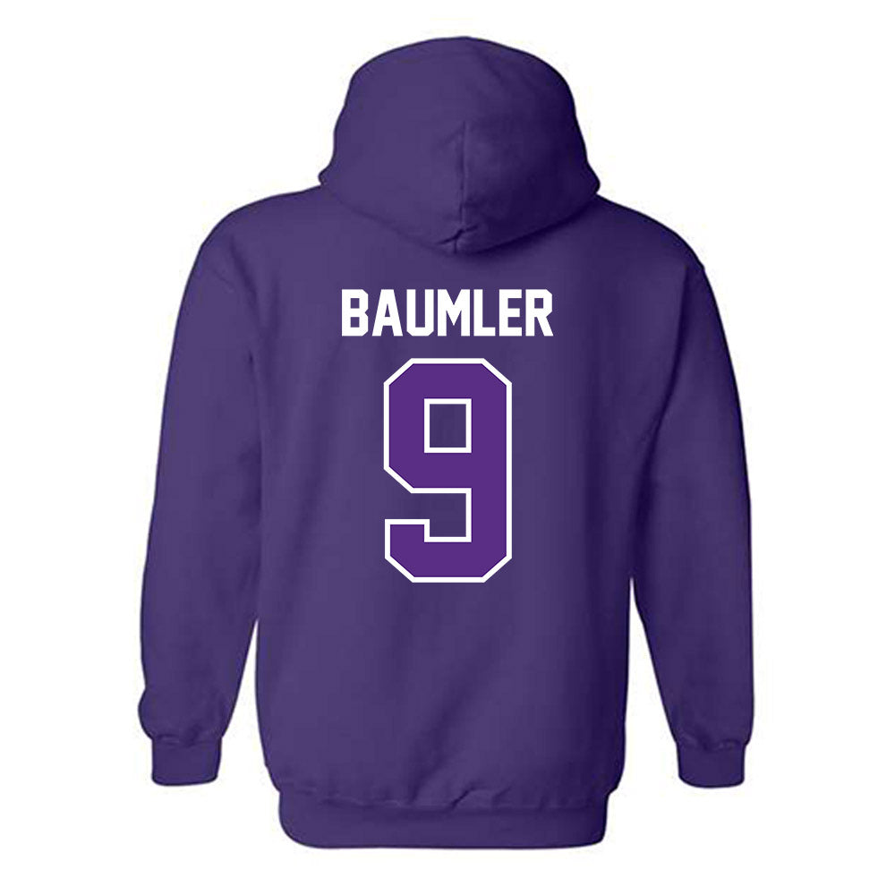 TCU - NCAA Baseball : Trever Baumler - Sports Shersey Hooded Sweatshirt-1