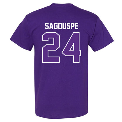 TCU - NCAA Baseball : Tanner Sagouspe - Sports Shersey T-Shirt-1