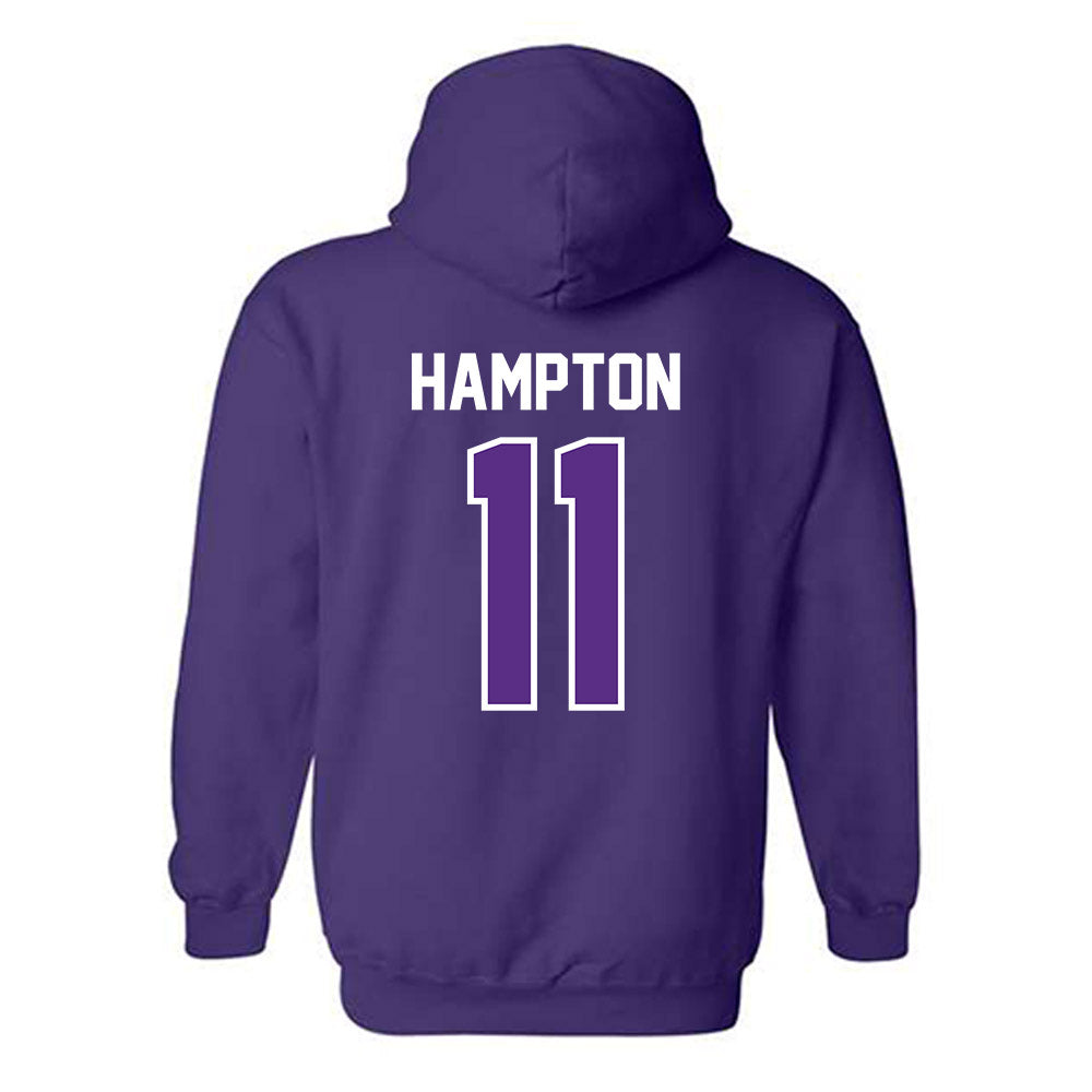 TCU - NCAA Baseball : Ben Hampton - Hooded Sweatshirt Sports Shersey