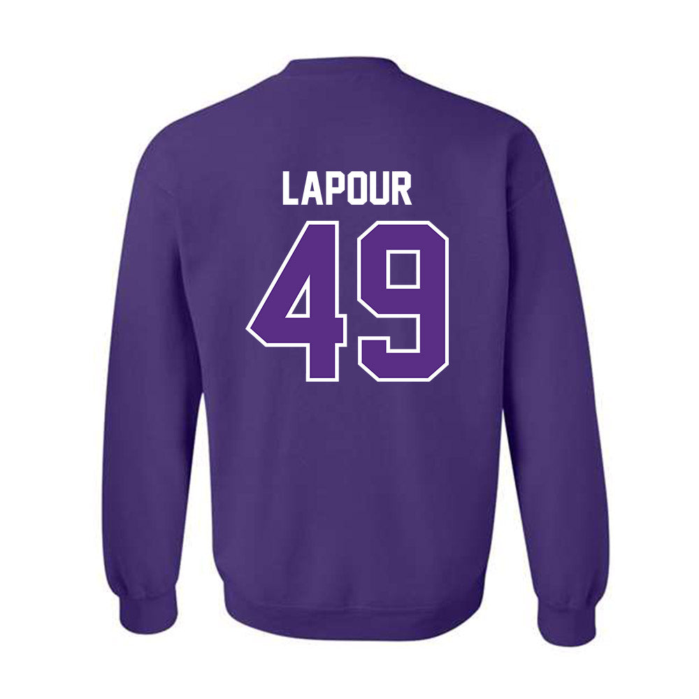 TCU - NCAA Baseball : Tommy LaPour - Sports Shersey Crewneck Sweatshirt-1