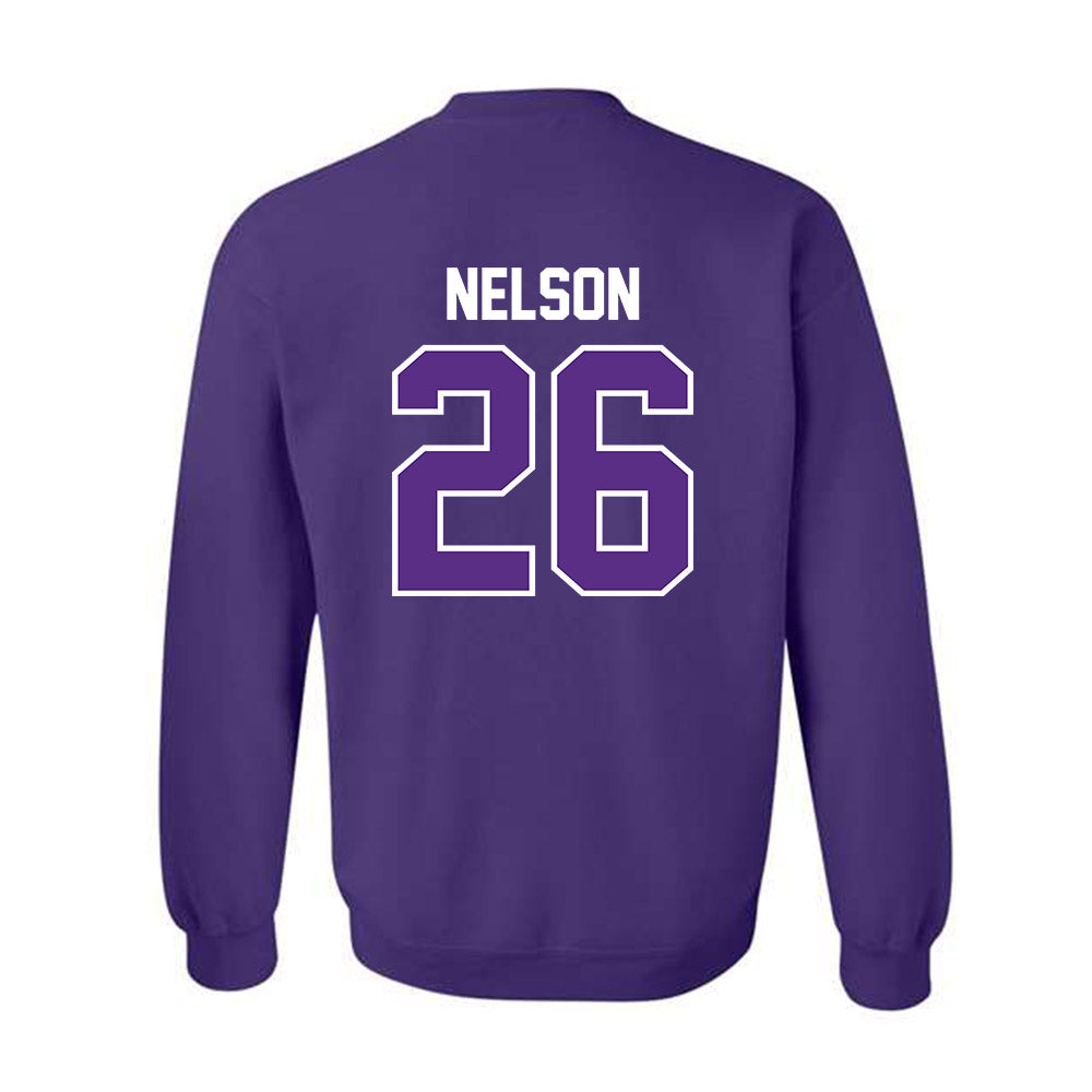 TCU - NCAA Baseball : Cade Nelson - Sports Shersey Crewneck Sweatshirt-1