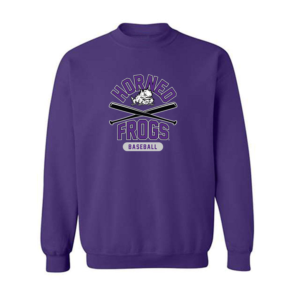 TCU - NCAA Baseball : Lane Hutchinson - Sports Shersey Crewneck Sweatshirt-0