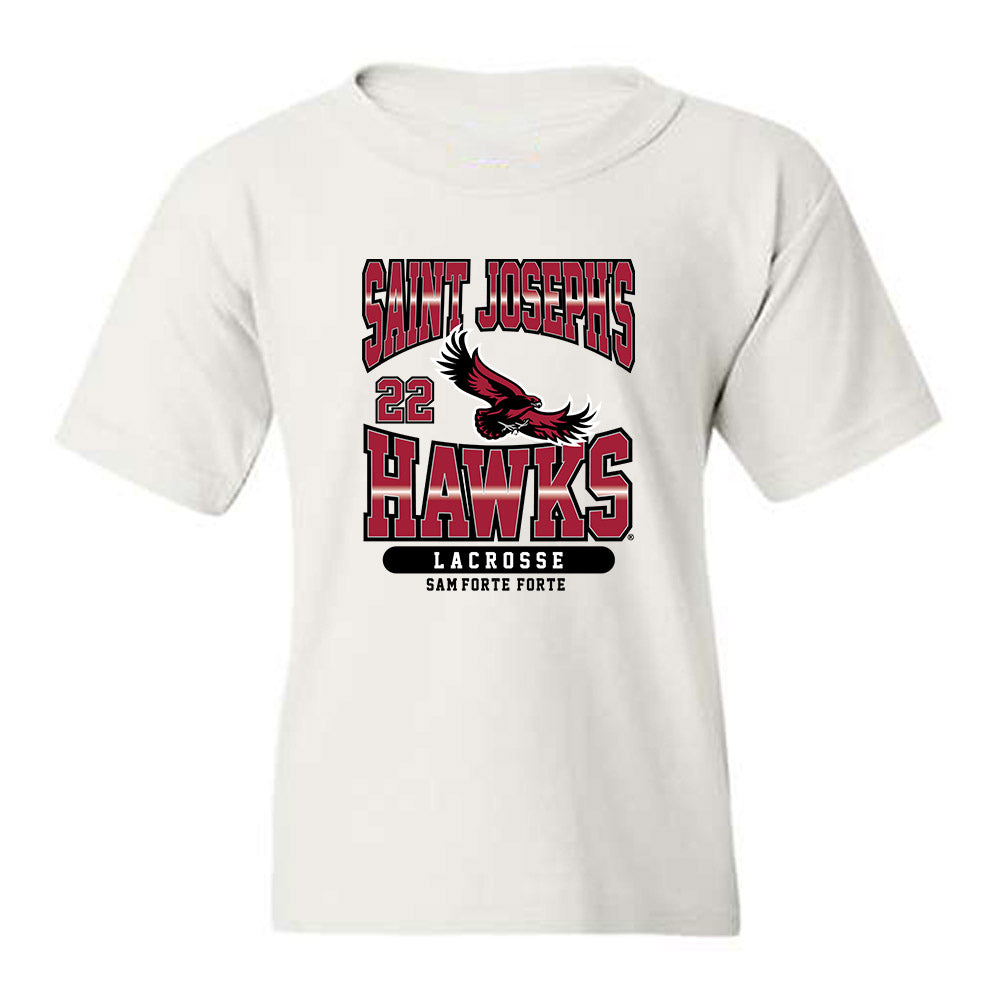 St. Joe's - NCAA Men's Lacrosse : Sam-forte Forte - Sport Shersey Youth T-Shirt-0