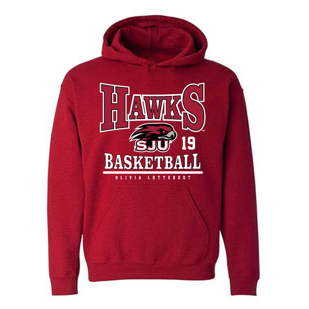 St. Joe's - NCAA Women's Basketball : Olivia Lutterodt - Classic Fashion Shersey Hooded Sweatshirt-0