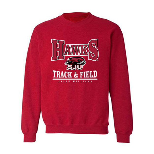St. Joe's - NCAA Men's Track & Field : Jalen Williams - Classic Fashion Shersey Crewneck Sweatshirt-0