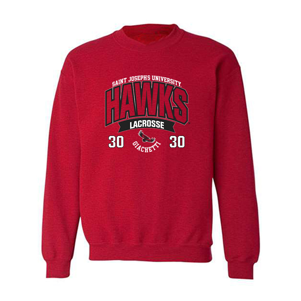 St. Joe's - NCAA Men's Lacrosse : Charlie Giachetti - Sport Shersey Crewneck Sweatshirt-0