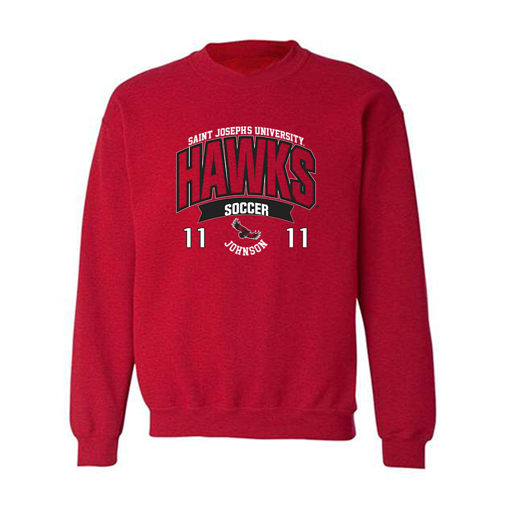 St. Joe's - NCAA Men's Soccer : Luke Johnson - Sport Shersey Crewneck Sweatshirt