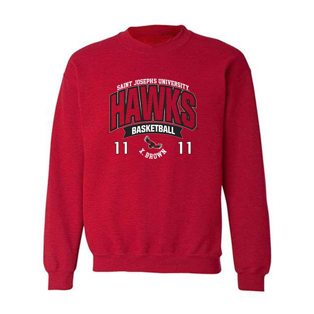 St. Joe's - NCAA Men's Basketball : Xzayvier Brown - Crewneck Sweatshirt