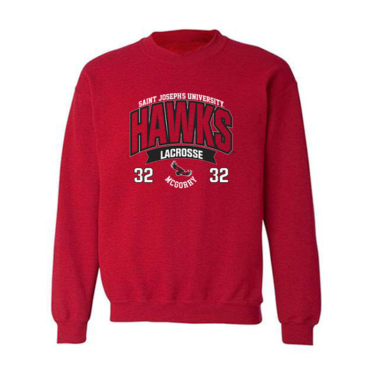 St. Joe's - NCAA Men's Lacrosse : Jack McGorry - Sport Shersey Crewneck Sweatshirt-0