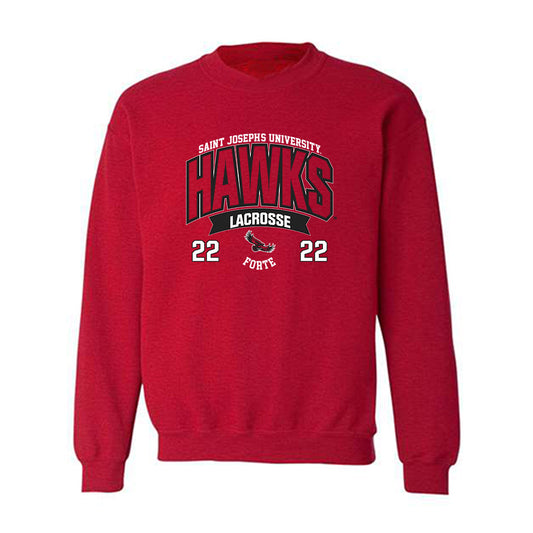 St. Joe's - NCAA Men's Lacrosse : Sam-forte Forte - Sport Shersey Crewneck Sweatshirt-0