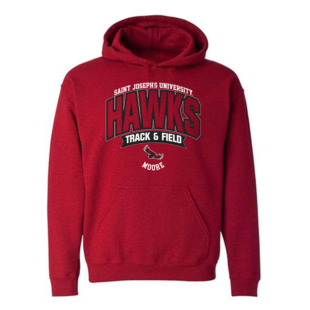 St. Joe's - NCAA Men's Track & Field : Jerael Moore - Sport Shersey Hooded Sweatshirt-0