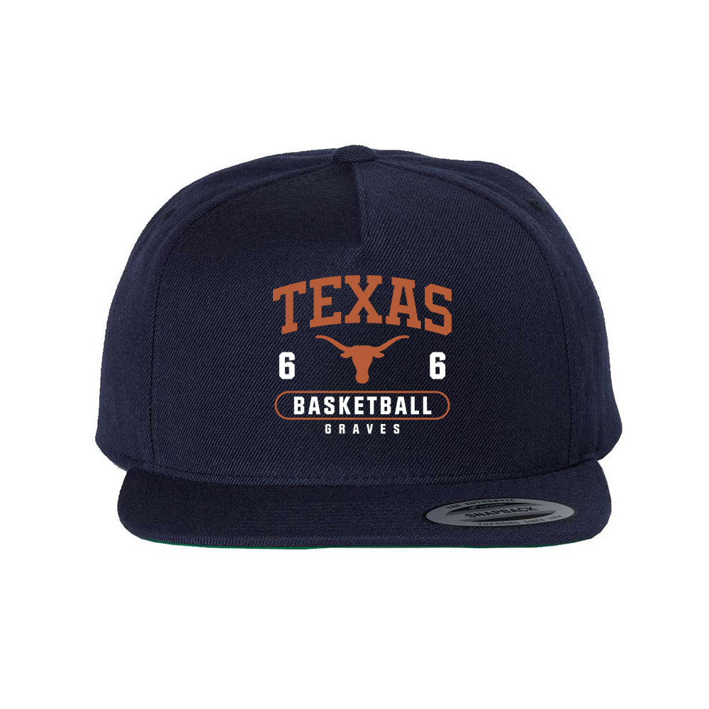 Texas - NCAA Women's Basketball : Sarah Graves - Snapback Hat-0