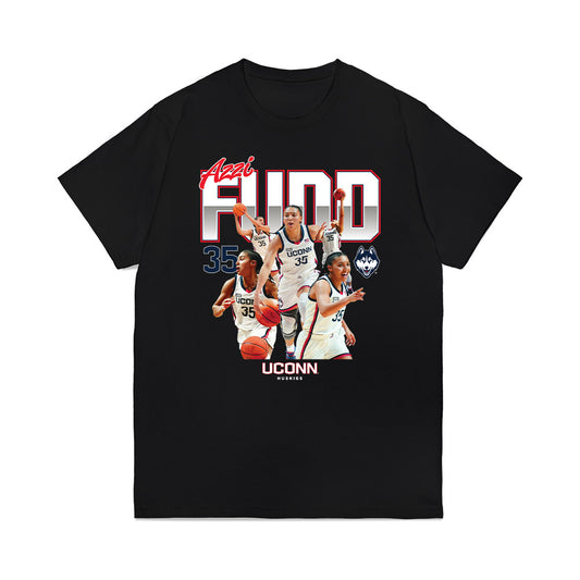 UConn - NCAA Women's Basketball : Azzi Fudd - Official 2023 - 2024 Post Season Premium T-Shirt-0