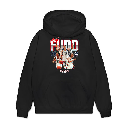 UConn - NCAA Women's Basketball : Azzi Fudd - Official 2023 - 2024 Post Season Premium Hooded Sweatshirt-0