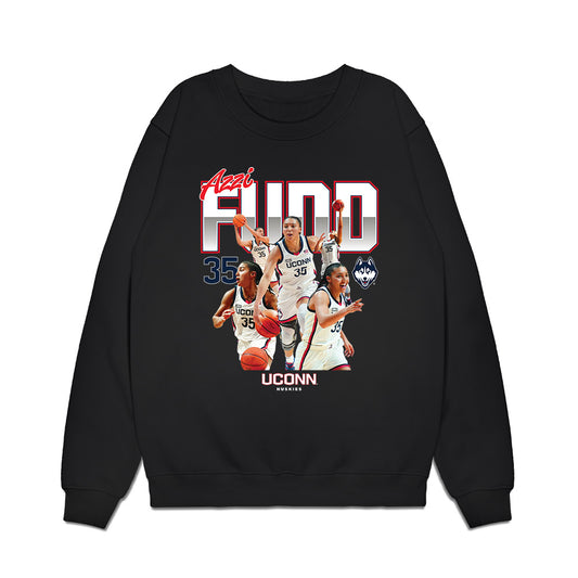 UConn - NCAA Women's Basketball : Azzi Fudd - Official 2023 - 2024 Post Season Premium Crewneck Sweatshirt-0