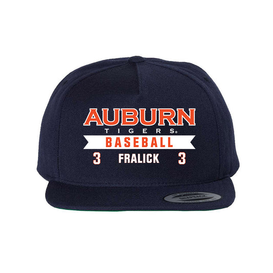 Auburn - NCAA Baseball : Chase Fralick - Snapback Hat-0