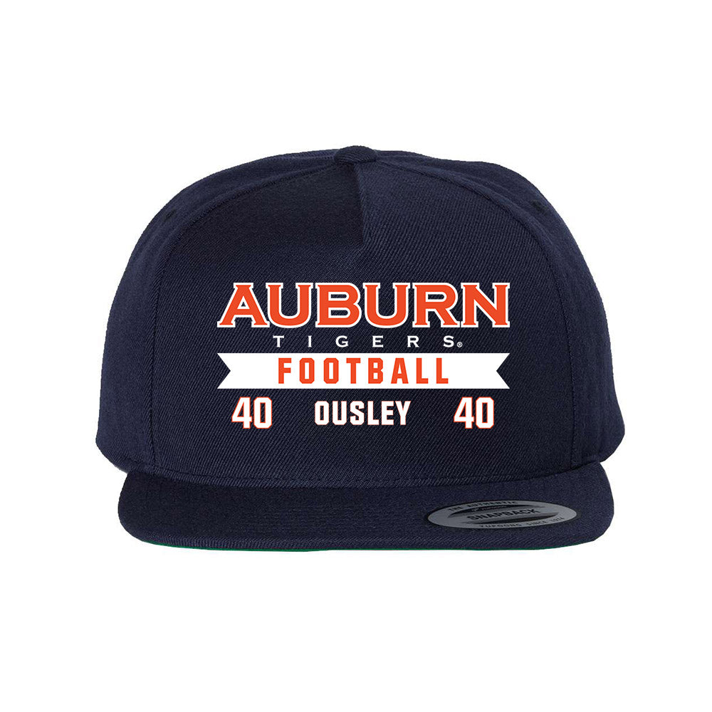 Auburn - NCAA Football : Hunter Ousley - Snapback Hat-0
