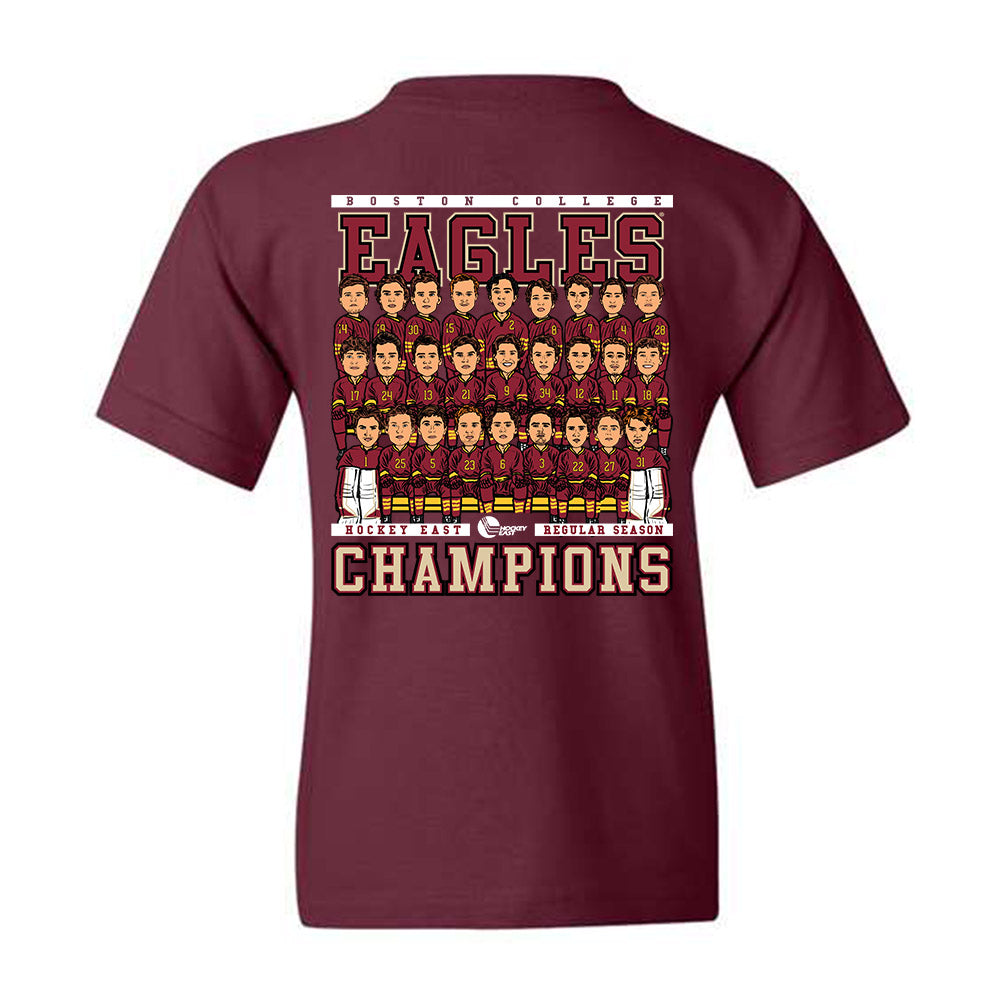 Boston College - NCAA Men's Ice Hockey : All Athletes - Youth T-Shirt Team Caricature