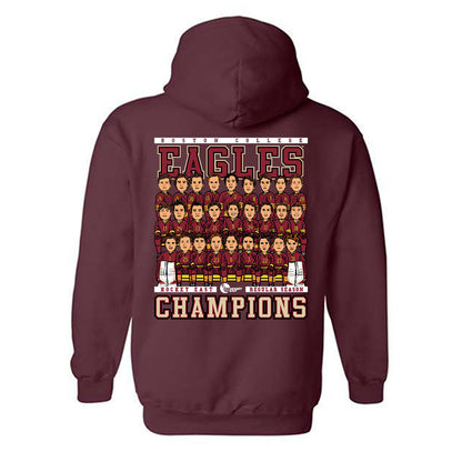 Boston College - NCAA Men's Ice Hockey : All Athletes - Hooded Sweatshirt Team Caricature