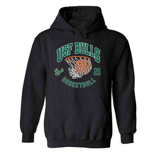 USF - NCAA Men's Basketball : Adriel Nyorha - Classic Shersey Hooded Sweatshirt-0