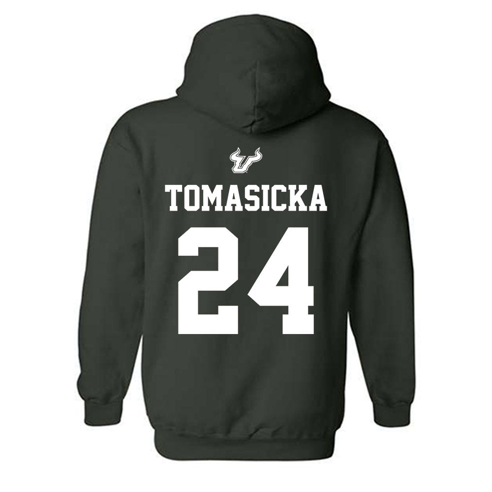 USF - NCAA Women's Basketball : Raina Tomasicka - Classic Shersey Hooded Sweatshirt-1