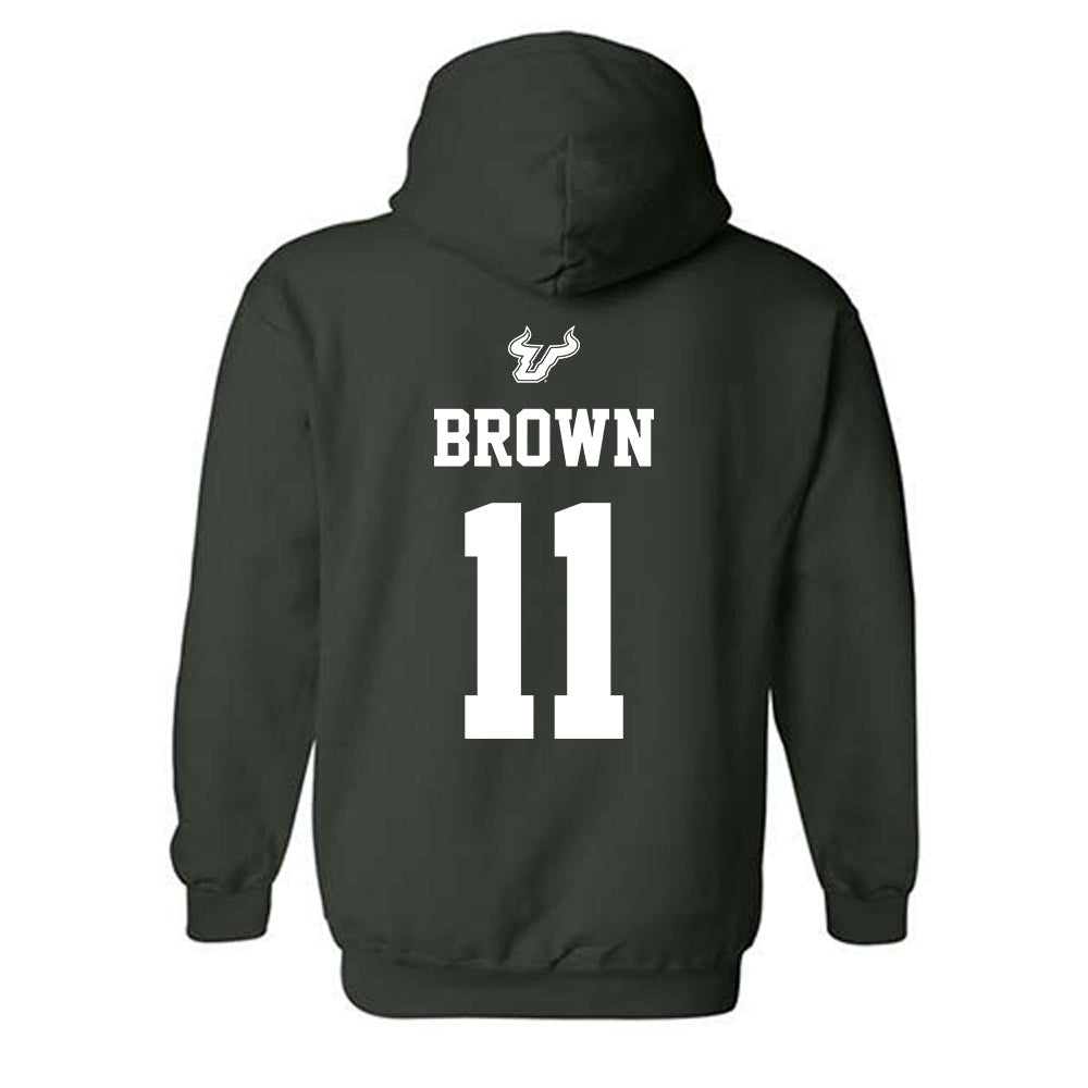 USF - NCAA Men's Basketball : CJ Brown - Classic Shersey Hooded Sweatshirt