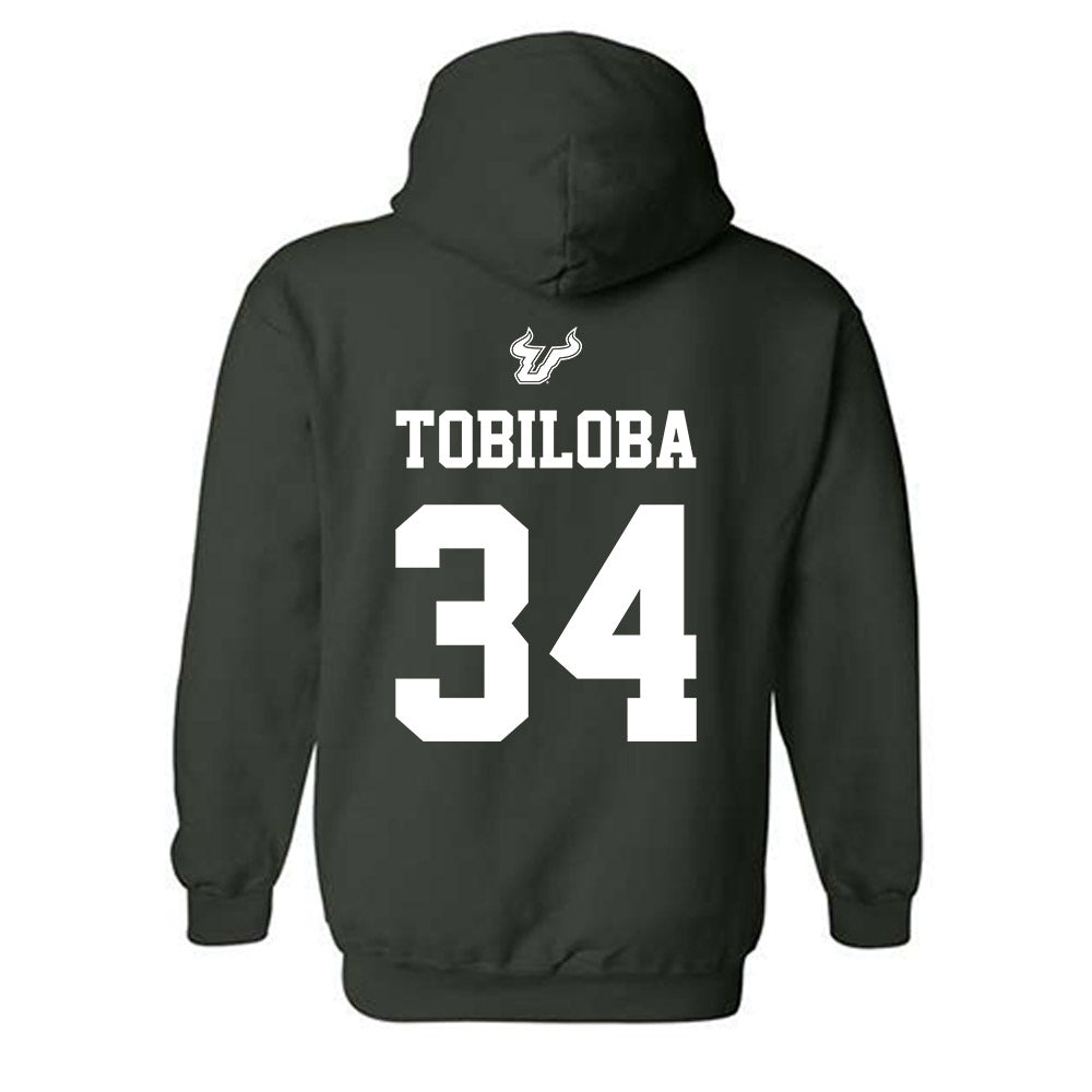 USF - NCAA Men's Basketball : Daniel Tobiloba - Classic Shersey Hooded Sweatshirt