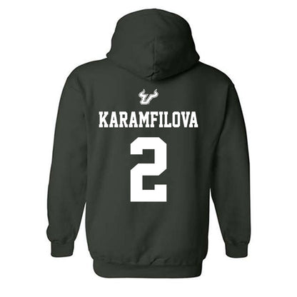 USF - NCAA Women's Basketball : Yana Karamfilova - Classic Shersey Hooded Sweatshirt-1