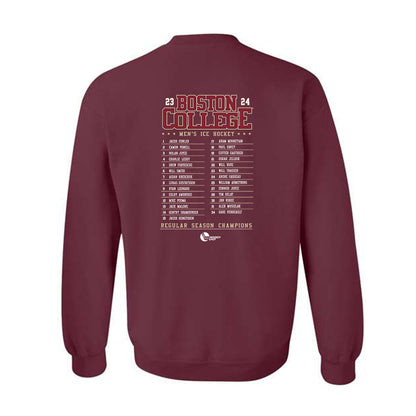 Boston College - NCAA Men's Ice Hockey : All Athletes - Crewneck Sweatshirt Hockey East Regular Season Champions Roster Shirt