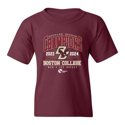 Boston College - NCAA Men's Ice Hockey : All Athletes - Youth T-Shirt Hockey East Regular Season Champions Roster Shirt