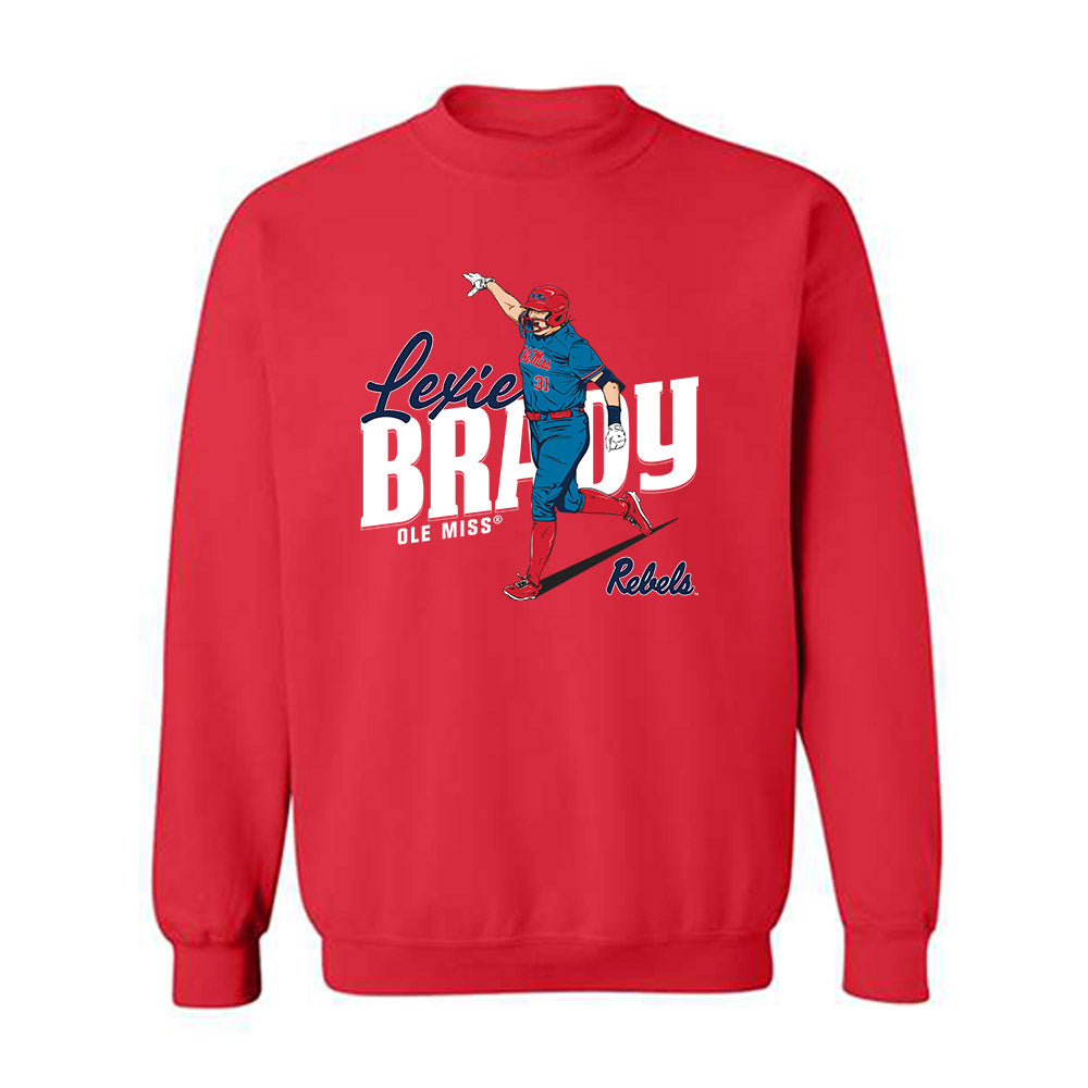 Ole Miss - NCAA Softball : Lexie Brady - Crewneck Sweatshirt Individual Caricature