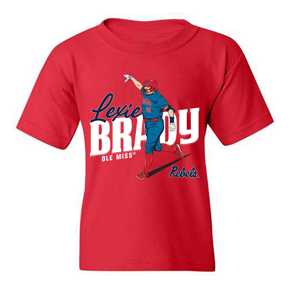 Ole Miss - NCAA Softball : Lexie Brady - Youth T-Shirt Individual Caricature