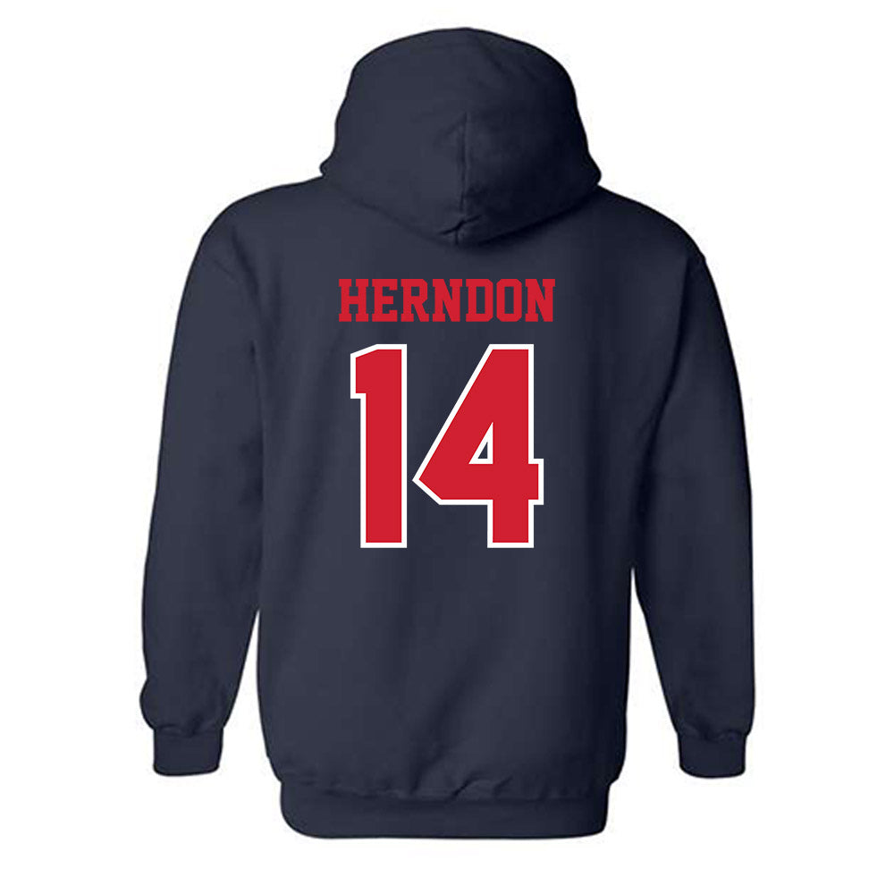 Ole Miss - NCAA Softball : Abby Herndon - Sports Shersey Hooded Sweatshirt-1