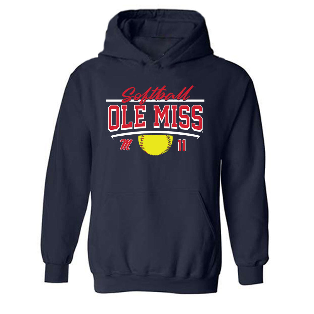Ole Miss - NCAA Softball : Addi Linton - Sports Shersey Hooded Sweatshirt-0