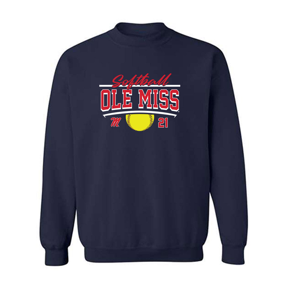 Ole Miss - NCAA Softball : Grace Thompson -  Crewneck Sweatshirt Sports Shersey