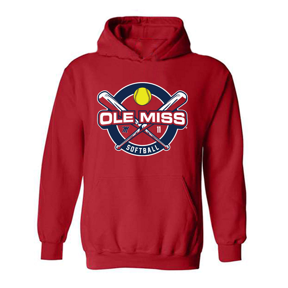 Ole Miss - NCAA Softball : Addi Linton - Sports Shersey Hooded Sweatshirt-0
