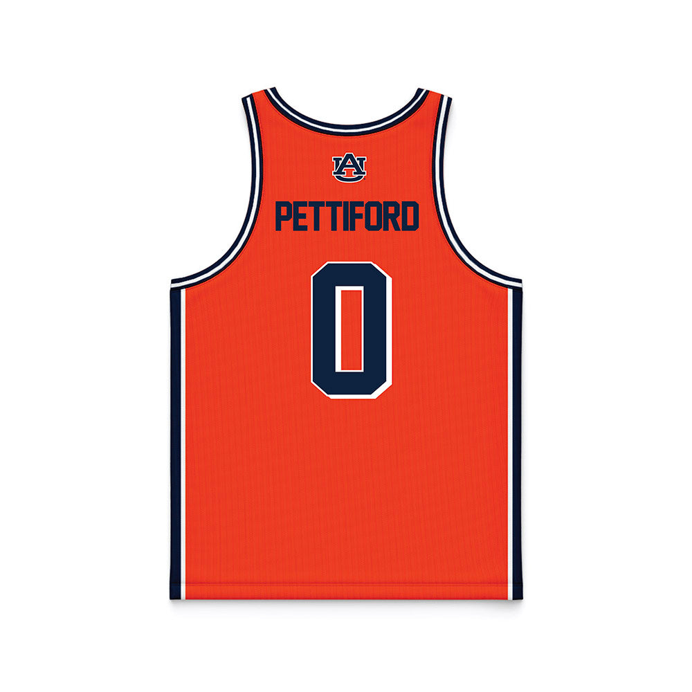 Auburn - NCAA Men's Basketball : Tahaad Pettiford - Orange Basketball Jersey-1