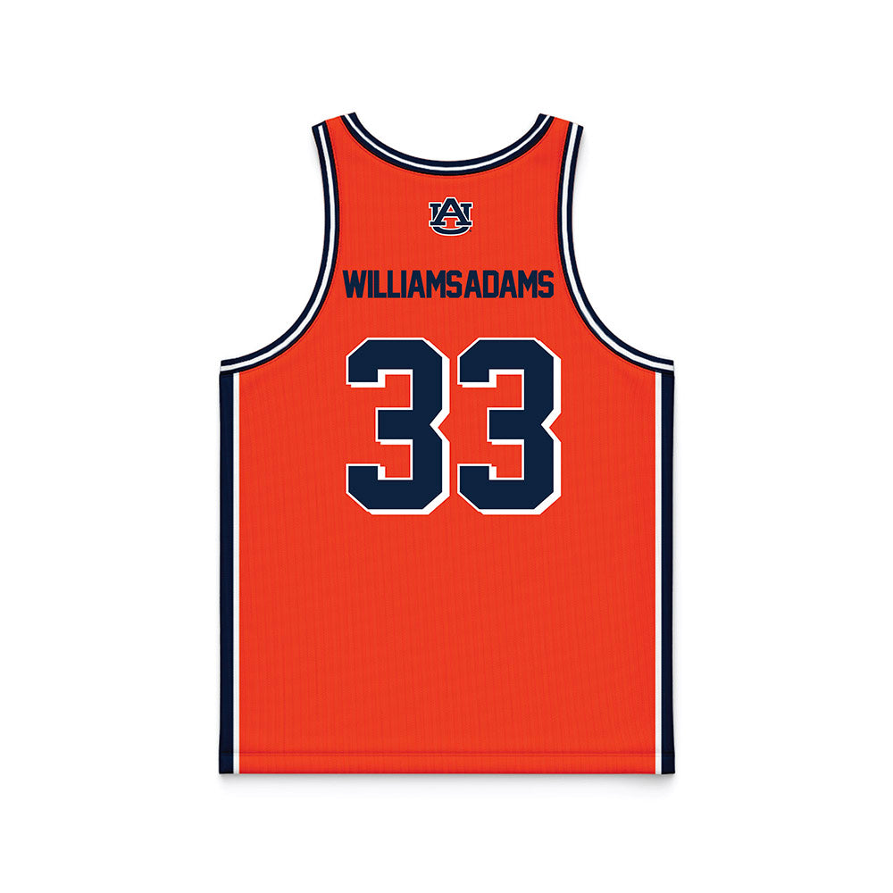 Auburn - NCAA Men's Basketball : Sebastian Williams-Adams - Orange Basketball Jersey-1