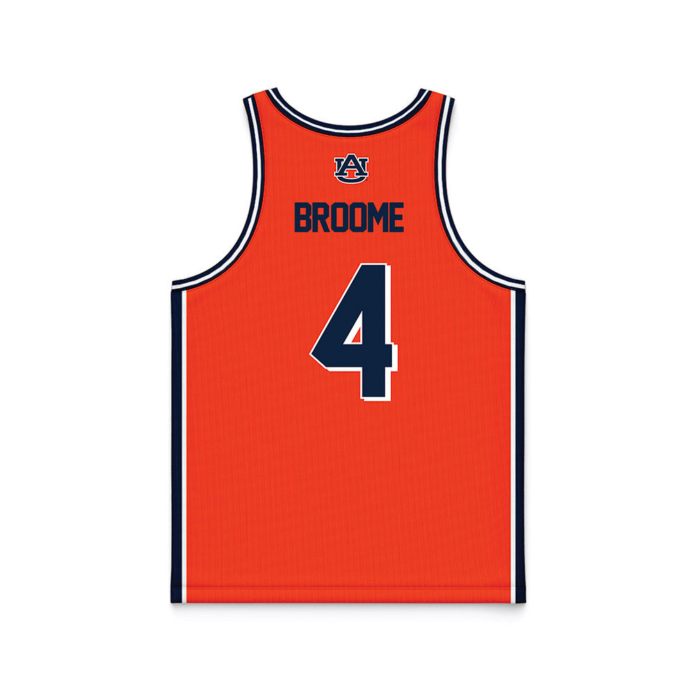 Auburn - NCAA Men's Basketball : Johni Broome - Orange Basketball Jersey