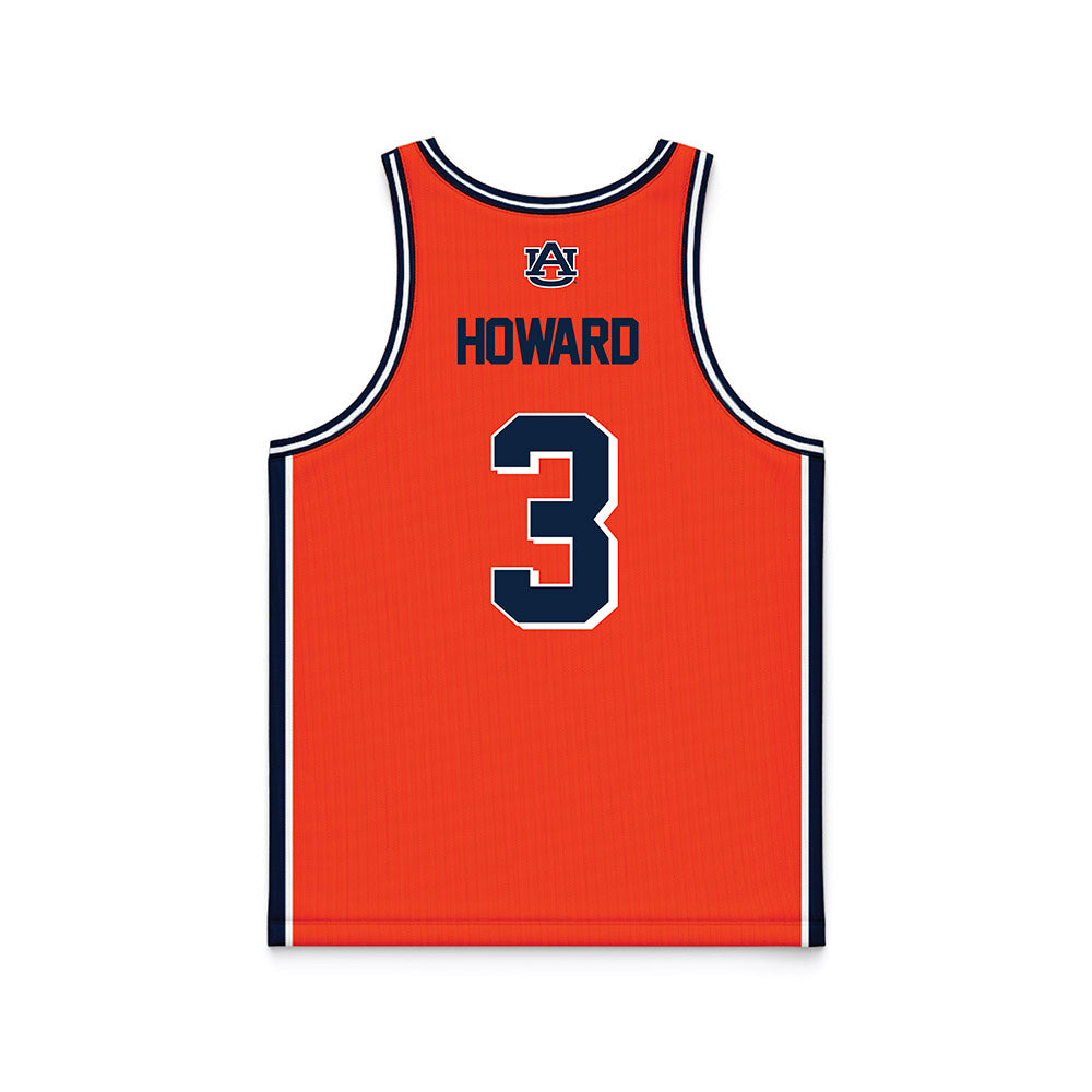 Auburn - NCAA Men's Basketball : Jahki Howard - Orange Basketball Jersey