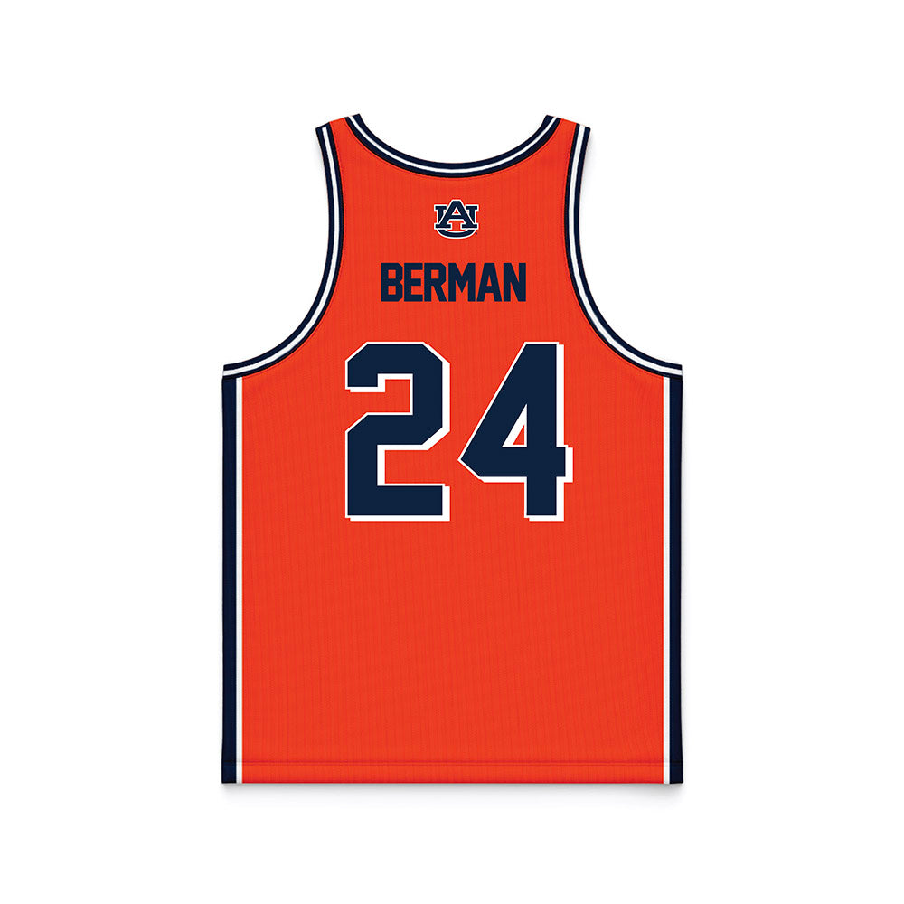 Auburn - NCAA Men's Basketball : Lior Berman - Orange Basketball Jersey