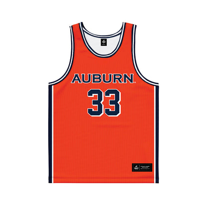 Auburn - NCAA Men's Basketball : Sebastian Williams-Adams - Orange Basketball Jersey-0