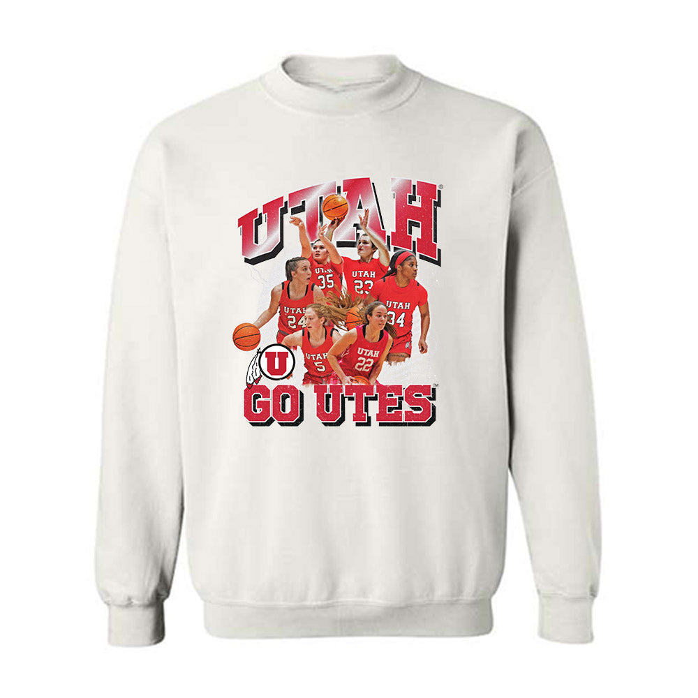 Utah - NCAA Women's Basketball :  Crewneck Sweatshirt Team Caricature