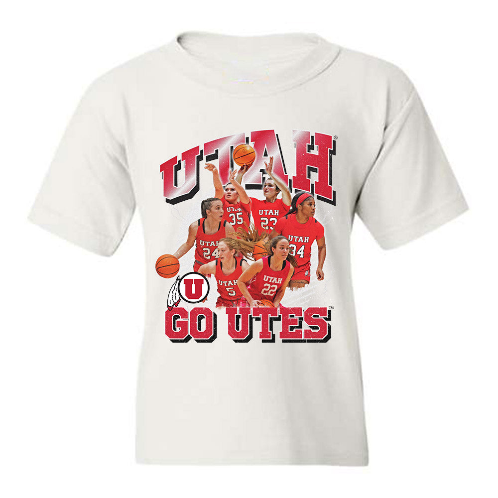 Utah - NCAA Women's Basketball :  Youth T-Shirt Team Caricature