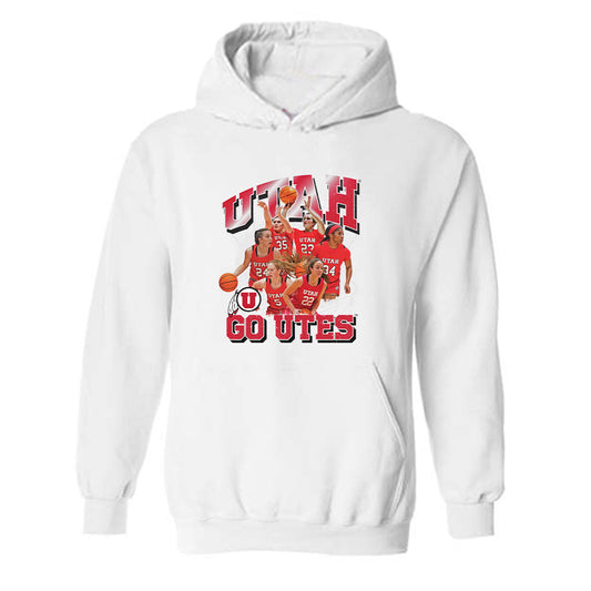 Utah - NCAA Women's Basketball :  Hooded Sweatshirt Team Caricature