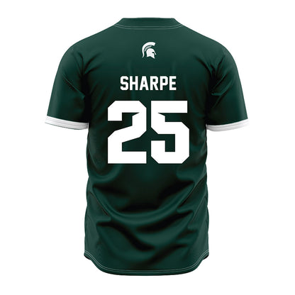 Michigan State - NCAA Baseball : Reggie Sharpe - Green Jersey